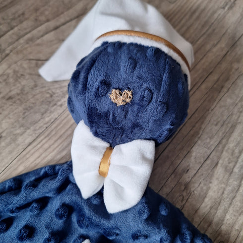 Doudou DODO personnalisé  57x53cm avec Prénom et/ou Date de naissance en minky